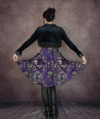 Steampunk Dress - Purple and Silver Gothic Style Dress - Plus Size Friendly