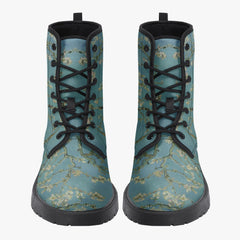 Van Gogh Almond Blossom Lace Up Combat Boots (JPREG33)
