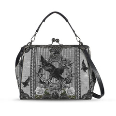 Raven Kisslock Handbag – Gothic Edgar Allan Poe Purse