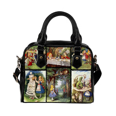 Alice in Wonderland Vintage Illustrations Cute Shoulder Purse (JPAC1)