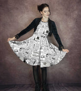 Vintage Newspaper Adverts Dress - Fun Party Dress