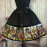 Alice in Wonderland Vintage Illustrations 50's Style Skirt - Plus Size Friendly