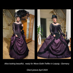 Victorian Purple Bridal Ensemble - The Majestica Ensemble - Made to measure