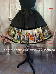 Alice in Wonderland Vintage Illustrations 50's Style Skirt - Rockabilly Alice Skirt