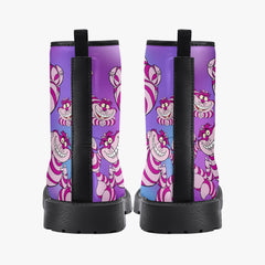 Cheshire Cat Pink and Purple Combat Boots (JPREGCC)