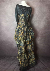 Golden Clocks Steampunk Corset Ensemble - Steampunk Costume