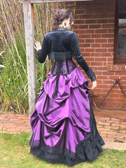 Amethyst Satin Victorian Ensemble - Steampunk Wedding Gown - Made to Measure