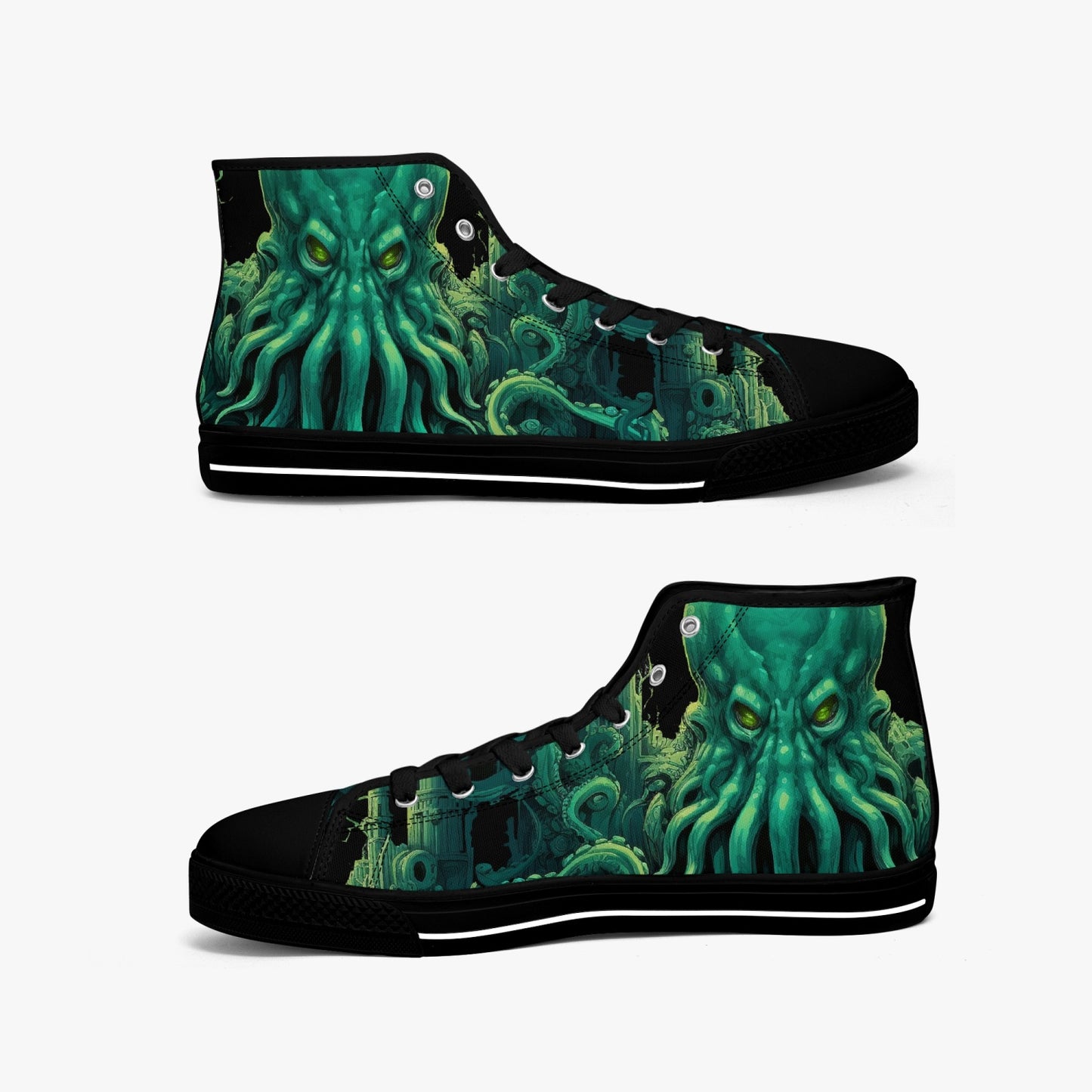 Cthulhu Hi Top Sneakers - HP Lovecraft Sea Monster Shoes (JPSNCTHULHU)