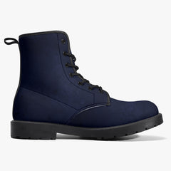 Dark Navy Grunge Combat Boots