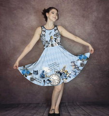 Blue Alice in Wonderland Dress (AABLUEA) Plus Size Friendly