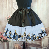 Blue Alice in Wonderland Full Skirt - Mad Hatter Tea Party Skirt