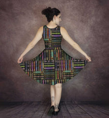 Vintage Books Dress - Dark Academia Literary Dress - Librarian Costume