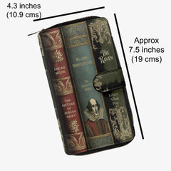 Vintage Library Books Zipper Wallet (JPBOOKS2)