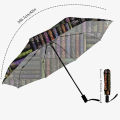 Vintage Library Books Custom Printed Automatic Umbrella