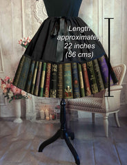 Vintage Library Books 50's Style Full Skirt - Rockabilly Dark Academia Skirt