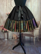 Vintage Library Books 50's Style Full Skirt - Rockabilly Dark Academia Skirt