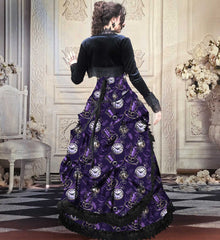 Purple Quirky Steampunk Top Hats and Pocket Watches - Victorian Corset Gown