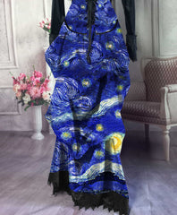 Van Gogh Starry Night Corset and Bustle Gown - Made to Measure, Plus Size Friendly