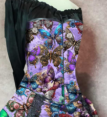 Steampunk Butterfly Ensemble - Victorian Bustle and Corset Set
