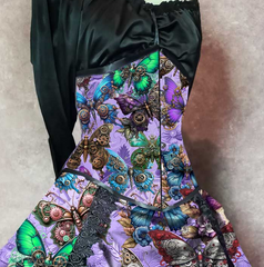 Steampunk Butterfly Ensemble - Victorian Bustle and Corset Set