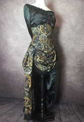 Golden Clocks Steampunk Corset Ensemble - Steampunk Costume