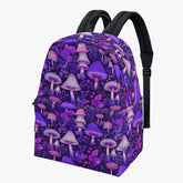 Mushroomcore Purple and Pink School Backpack - Forestcore Vibrant Travel Bag (JPMUSHPP1)