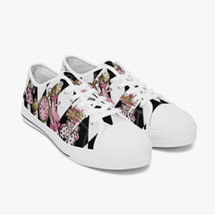 Alice in Wonderland Pink Lo Top Sneakers - Alice Tumbling Down the Rabbit Hole Mad Hatter Sneakers (JP3991)