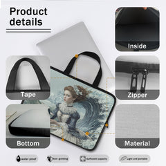 Steampunk Laptop Sleeve 15 and 17 inch - Victorian Teacup Art Notebook Cover (JPTEA1)