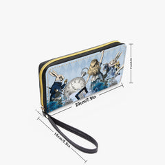 Alice in Wonderland Blue Wrist Wallet - Zipper Purse (JPBLUEAW)