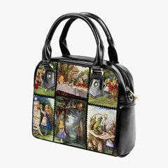 Alice in Wonderland Vintage Illustrations Cute Shoulder Purse (JPAC1)