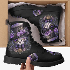 Steampunk purple cat boots (JPREGSAI3)