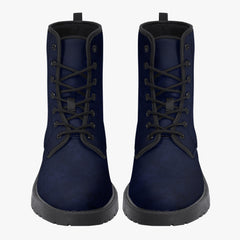 Dark Navy Grunge Combat Boots