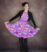 The Cheshire Cat - Alice in Wonderland Dress - Crazy Pink and Purple