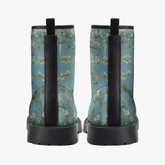 Van Gogh Almond Blossom Lace Up Combat Boots (JPREG33)