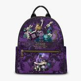 Alice in Wonderland Cute Small Purple Back Pack with Alice Quote (JPBPAQ)