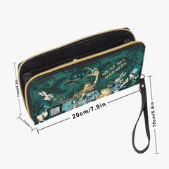 Alice in Wonderland Green Zipper Wallet - Alice Quote Purse (JPZCWG)