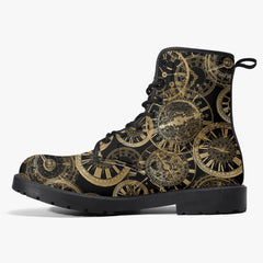 Steampunk Clock Combat Boots (JPREGSTEAM41)