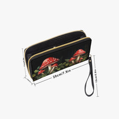 Mushroom Core Toadstool Wrist Wallet - Zippered Purse (JPCWMUSH1)