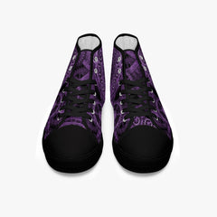 Purple Steampunk Clockwork Gears Hi Top Sneakers (JPSNSTEAM3)