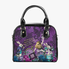 Alice in Wonderland Gothic Purple Handbag - Alice in Wonderland Purse - Mad Hatter Tea Party Accessory (JPHB94RQ)