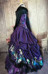 Alice in Wonderland Purple Victorian Corset Gown - Custom fitted Alice in Wonderland - Through the Looking Glass Dress Wedding