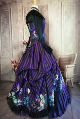 Alice in Wonderland Purple Victorian Corset Gown - Custom fitted Alice in Wonderland - Through the Looking Glass Dress Wedding