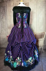 Alice in Wonderland Purple Victorian Corset Gown - Custom fitted Alice in Wonderland - Through the Looking Glass Dress Wedding
