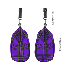 Purple Tartan Kisslock Purse - Gothic Punk Handbag
