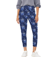 Doctor Who Tardis Leggings - High Waisted Yoga Tights with Pockets