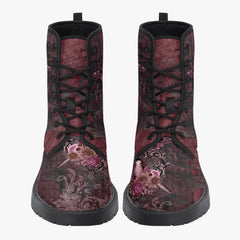 Gothic Memento Steampunk Lace Up Combat Boots - (JPREG41)