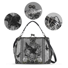 Raven Kisslock Handbag – Gothic Edgar Allan Poe Purse
