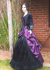 Amethyst Satin Victorian Ensemble - Steampunk Wedding Gown - Made to Measure