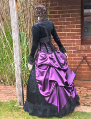 Amethyst Satin Victorian Ensemble - Steampunk Wedding Gown - Made to Measure