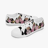 Alice in Wonderland Pink Lo Top Sneakers - Alice Tumbling Down the Rabbit Hole Mad Hatter Sneakers (JP3991)